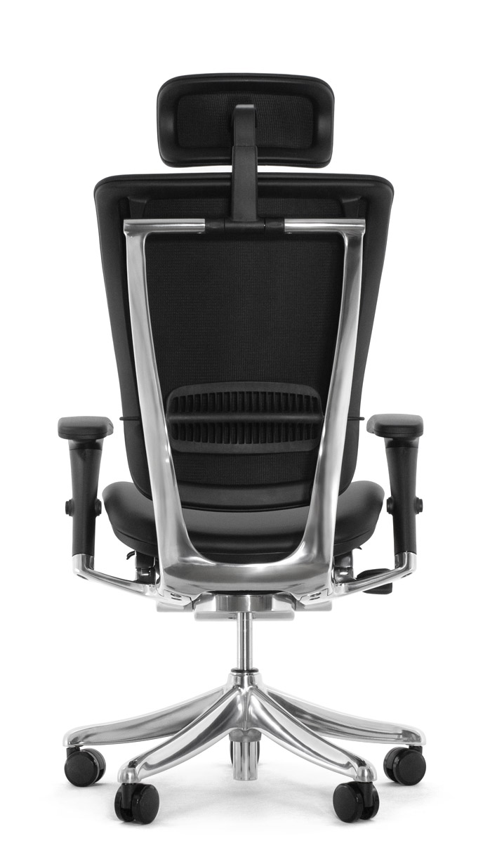 Эргономичное кресло Expert Spring SPL - 01 (кожа черная / каркас черный)