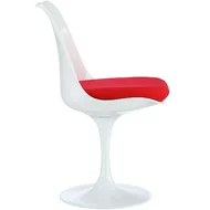 Стул Eero Saarinen Tulip Chair, красная подушка
