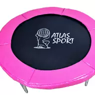 Батут Atlas Sport 140 см (4.5 ft) на эластичных ремнях, розовый