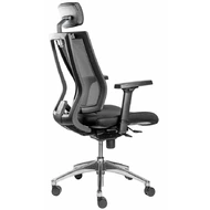 Эргономичное кресло Falto PROMAX PMX11KALM-AL/BK-BK (каркас черный, спинка сетка черная, сиденье ткань черная)