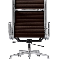 Эргономичное кресло Eames Ribbed Office Chair EA 119, темно-коричневая кожа