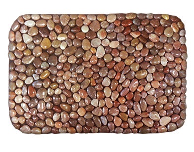 Массажный коврик Relax Stones из натуральной гальки красного цвета
