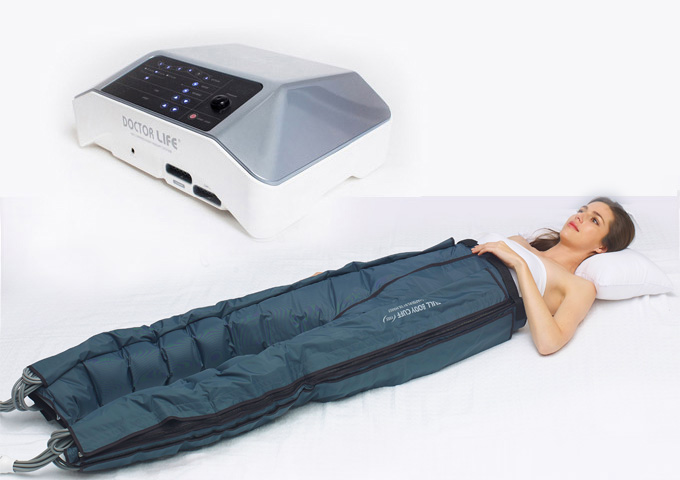 Лимфодренажный аппарат Doctor Life MARK 400 + манжеты для ног + пояс для похудения + манжета на руку 6K