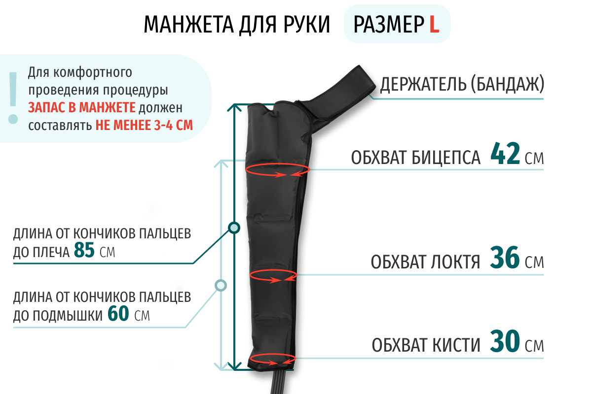 Лимфодренажный аппарат Gapo Alance GSM032 Комплект "Люкс" (Размер XL) Black