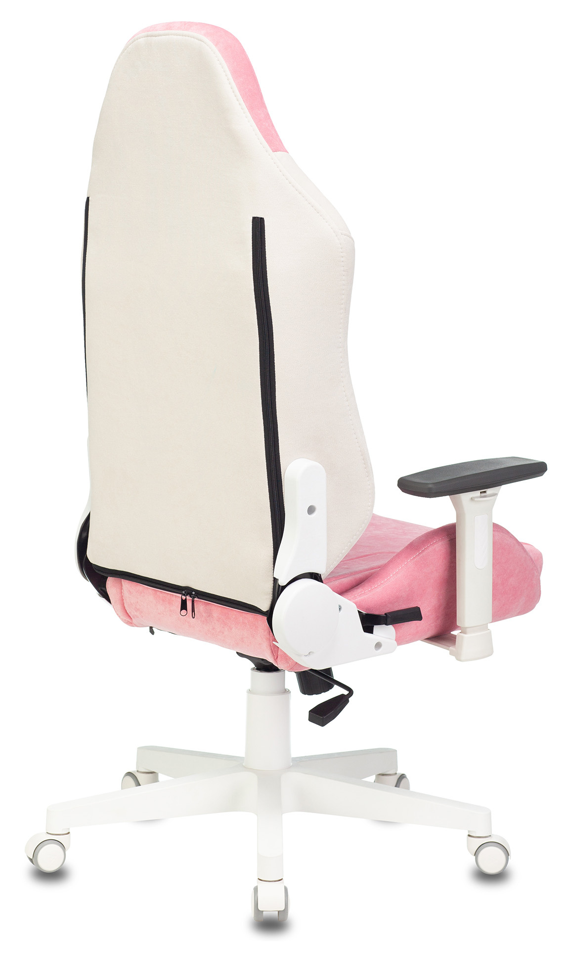 Геймерское кресло Zombie Fabric белый/розовый с подголов., крестовина пластик (белый)
