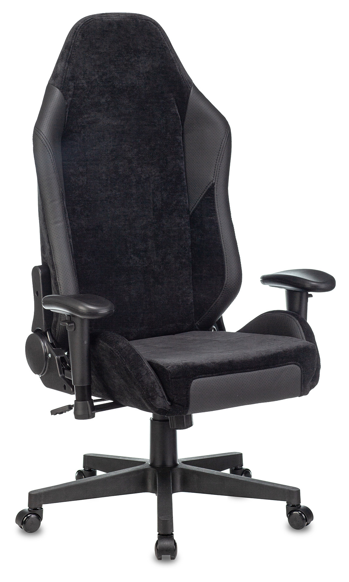 Геймерское кресло Zombie EPIC PRO Edition черный текстиль/экокожа с подголов., крестовина пластик