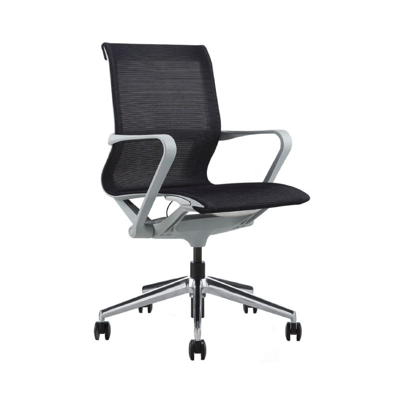Эргономичное кресло Soho Design PROV LB черная сетка, алюминиевый каркас