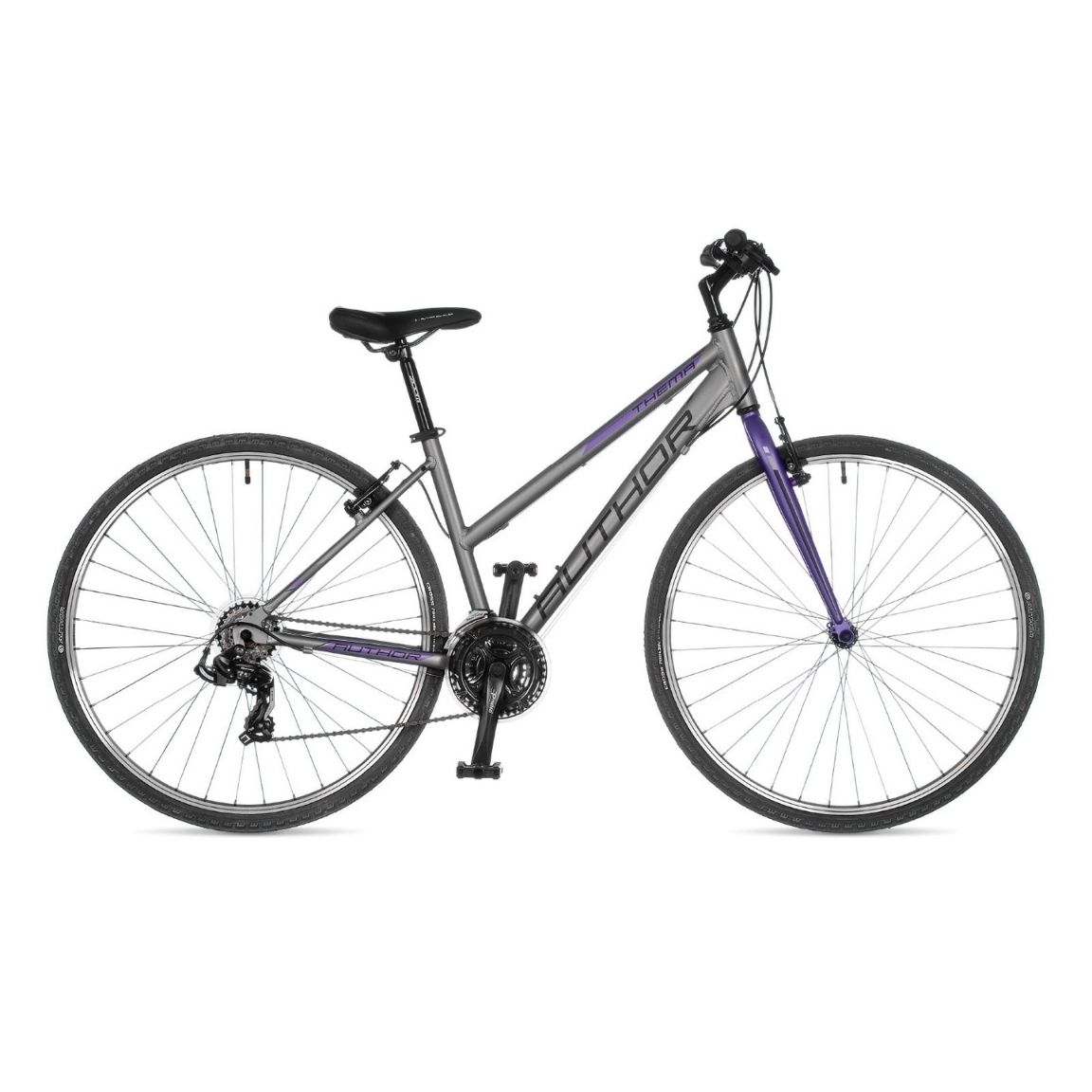 Велосипед Author Thema 17" (22) серебро/фиолетовый