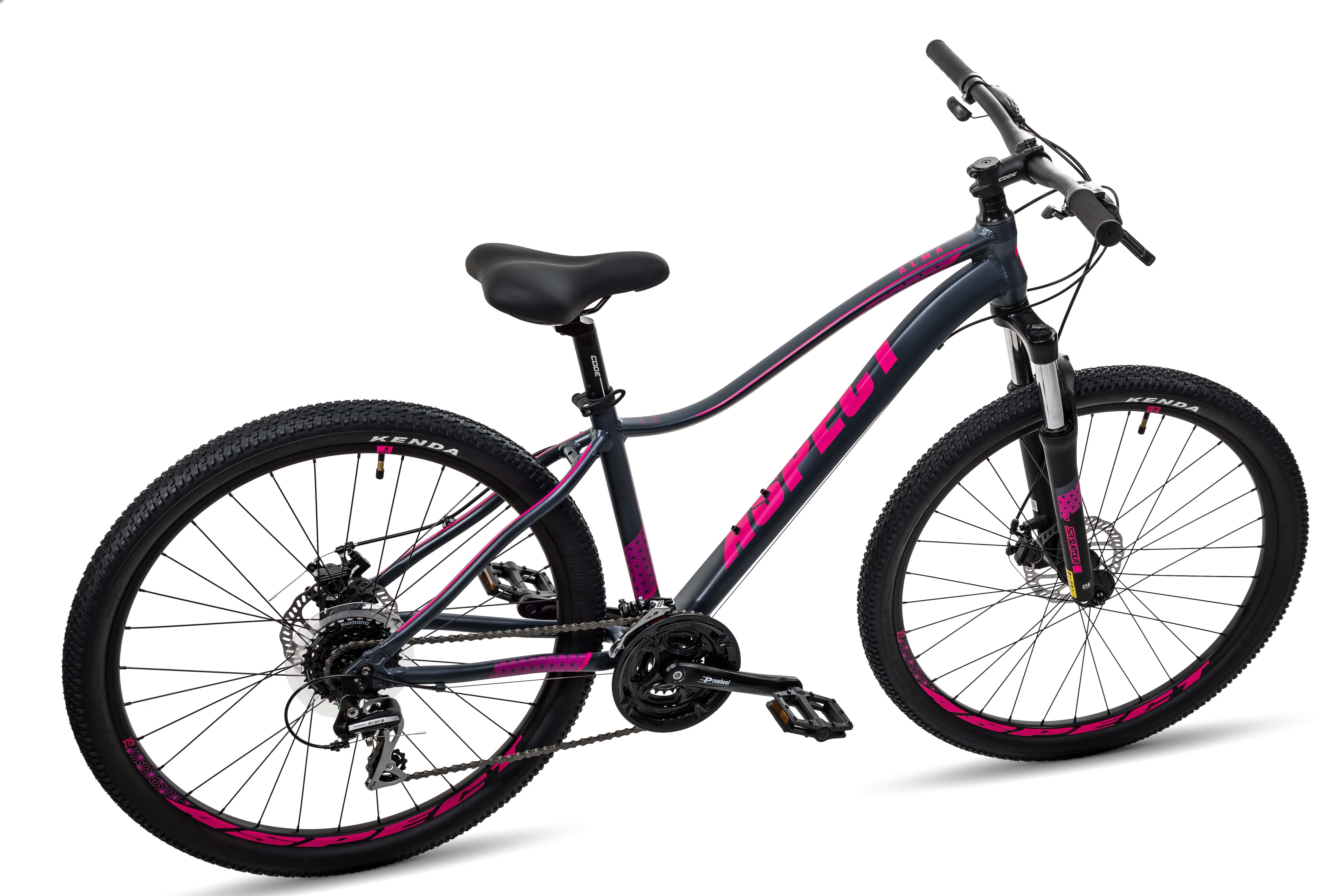 Велосипед Aspect ALMA 27.5 18" Черно-розовый (2022)