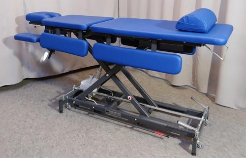 Стационарный массажный стол Fysiotech Ultra-X1 60 см, синий/рама серая