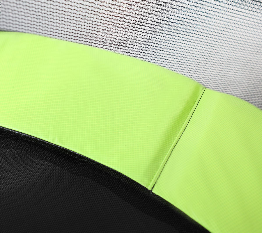 Батут Arland 8FT с внешней страховочной сеткой и лестницей, светло-зеленый