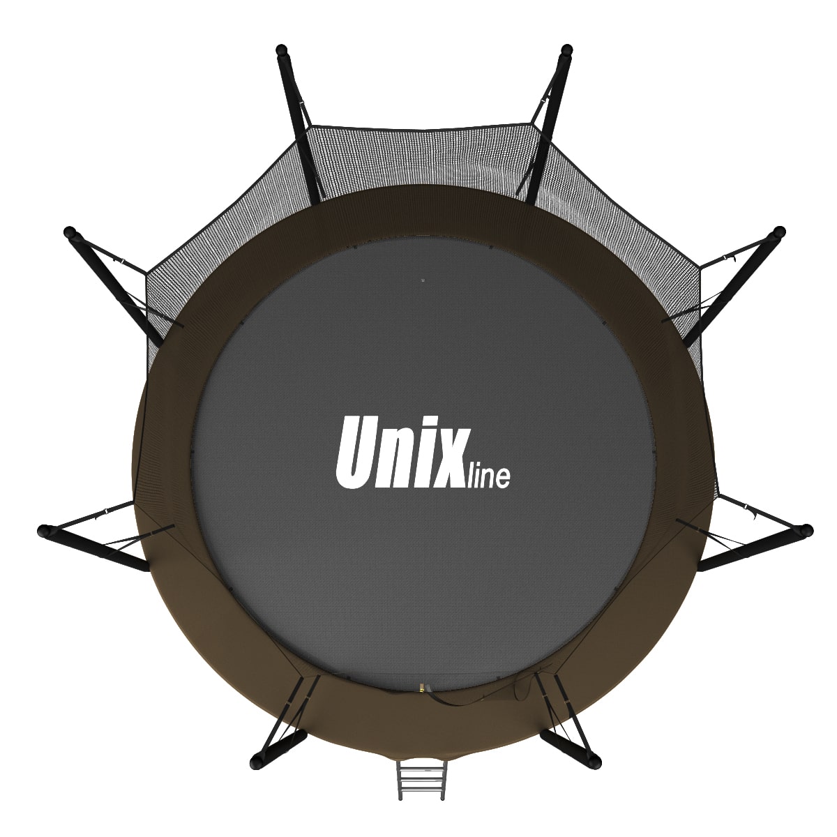 Батут UNIX line Black&Brown 8 ft, внутренняя сетка
