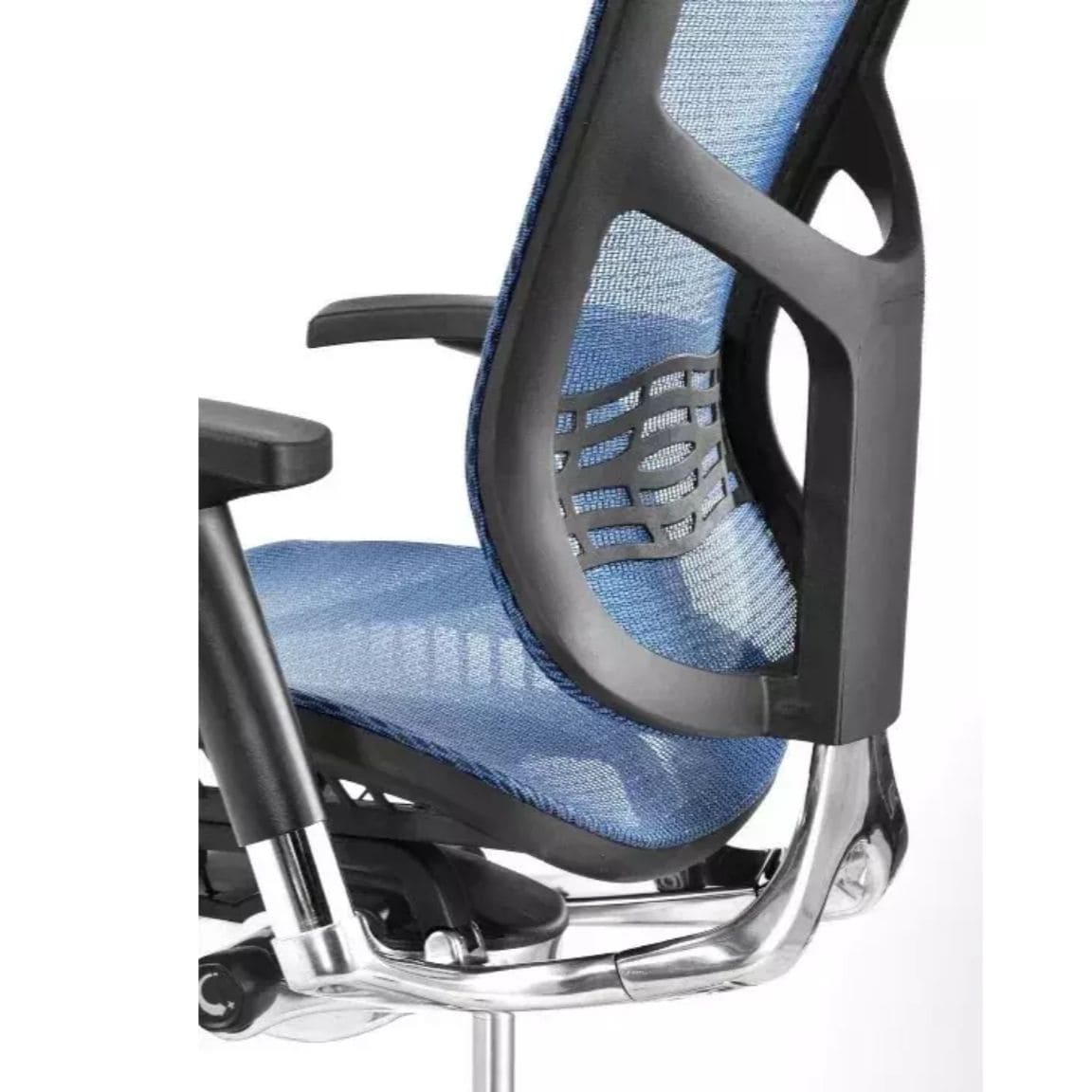 Эргономичное кресло Expert Star HSTM 01 BLUE (сетка синяя / каркас черный)
