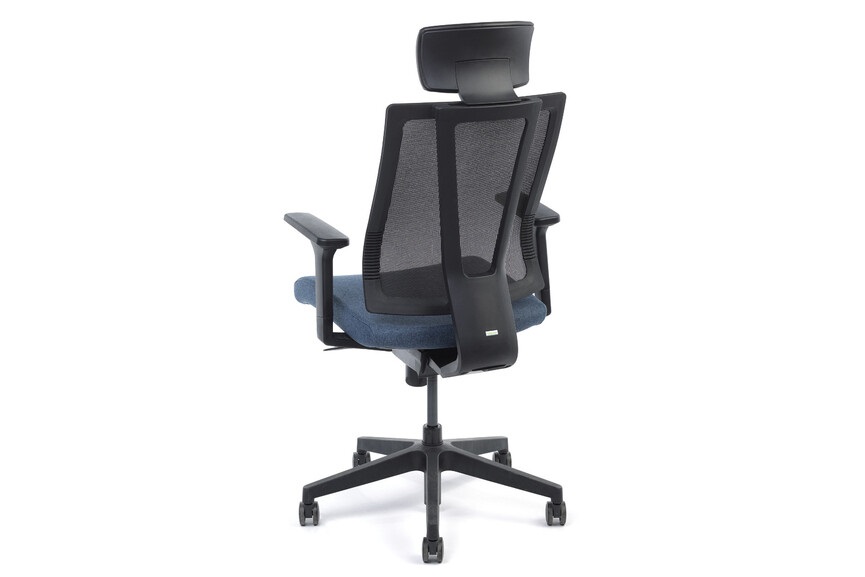Эргономичное кресло Falto G-1 GON 01KAL/BK-D.BL (каркас черный, спинка черная, сиденье т. синее)