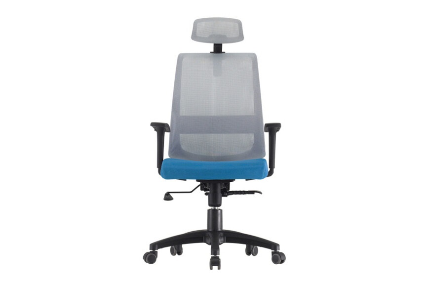 Эргономичное кресло Falto NEO 11 KAL/GY-BL (каркас черный, спинка серая, сиденье синее)