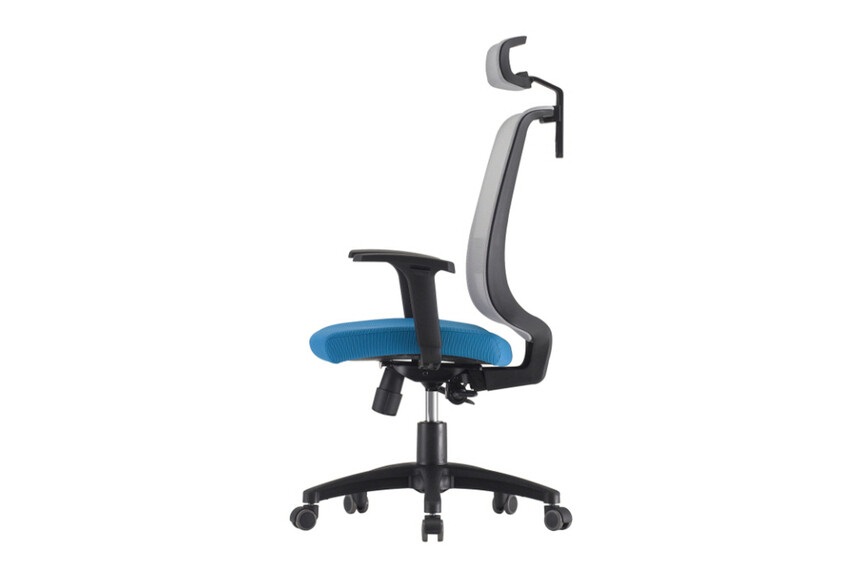 Эргономичное кресло Falto NEO 11 KAL/GY-BL (каркас черный, спинка серая, сиденье синее)