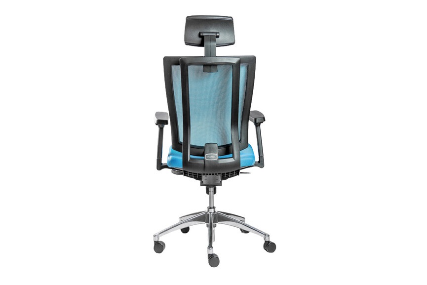 Эргономичное кресло Falto PROMAX PMX11KALM-AL/BL-BL (каркас черный, спинка сетка синяя, сиденье ткань синяя)