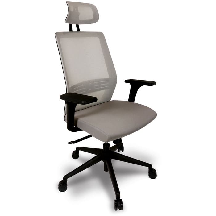 Эргономичное кресло Falto SOUL SOL 01KAL/GY-GY 2D (Каркас черный, спинка сетка серая, сидение ткань серое)
