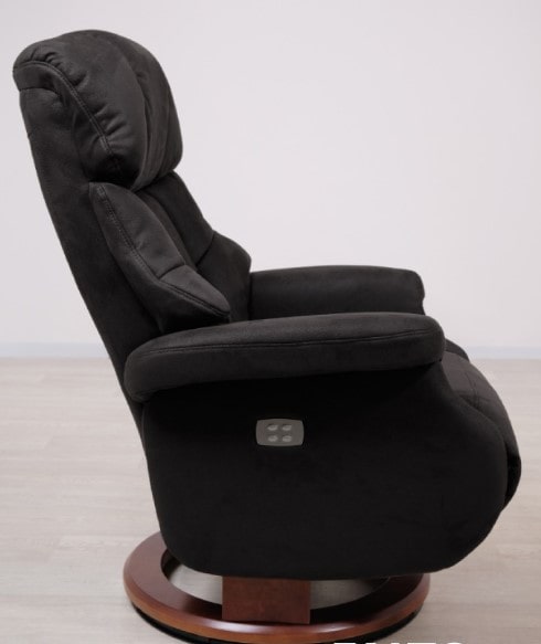 Кресло-реклайнер Relax Lux Electro S16099RWB Нубук ( Charcoal16 / 029WALNUT)