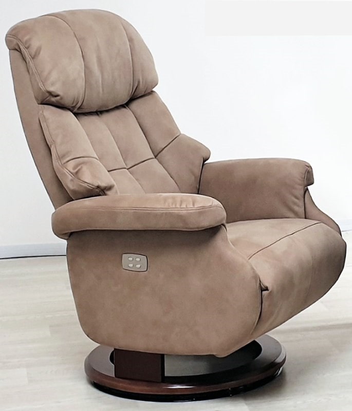 Кресло-реклайнер Relax Lux Electro S16099RWB Нубук (Taupe02 / 029WALNUT)