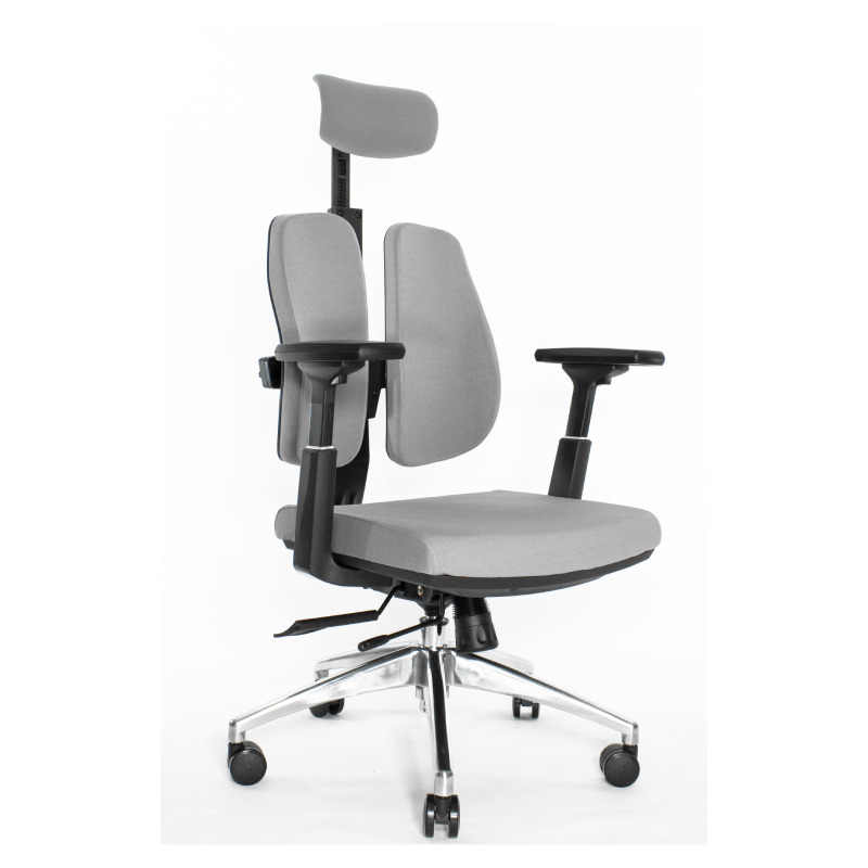 Ортопедическое кресло Falto ORTO-ALPHA  AM-02A (черный каркас / обивка ткань GREY)