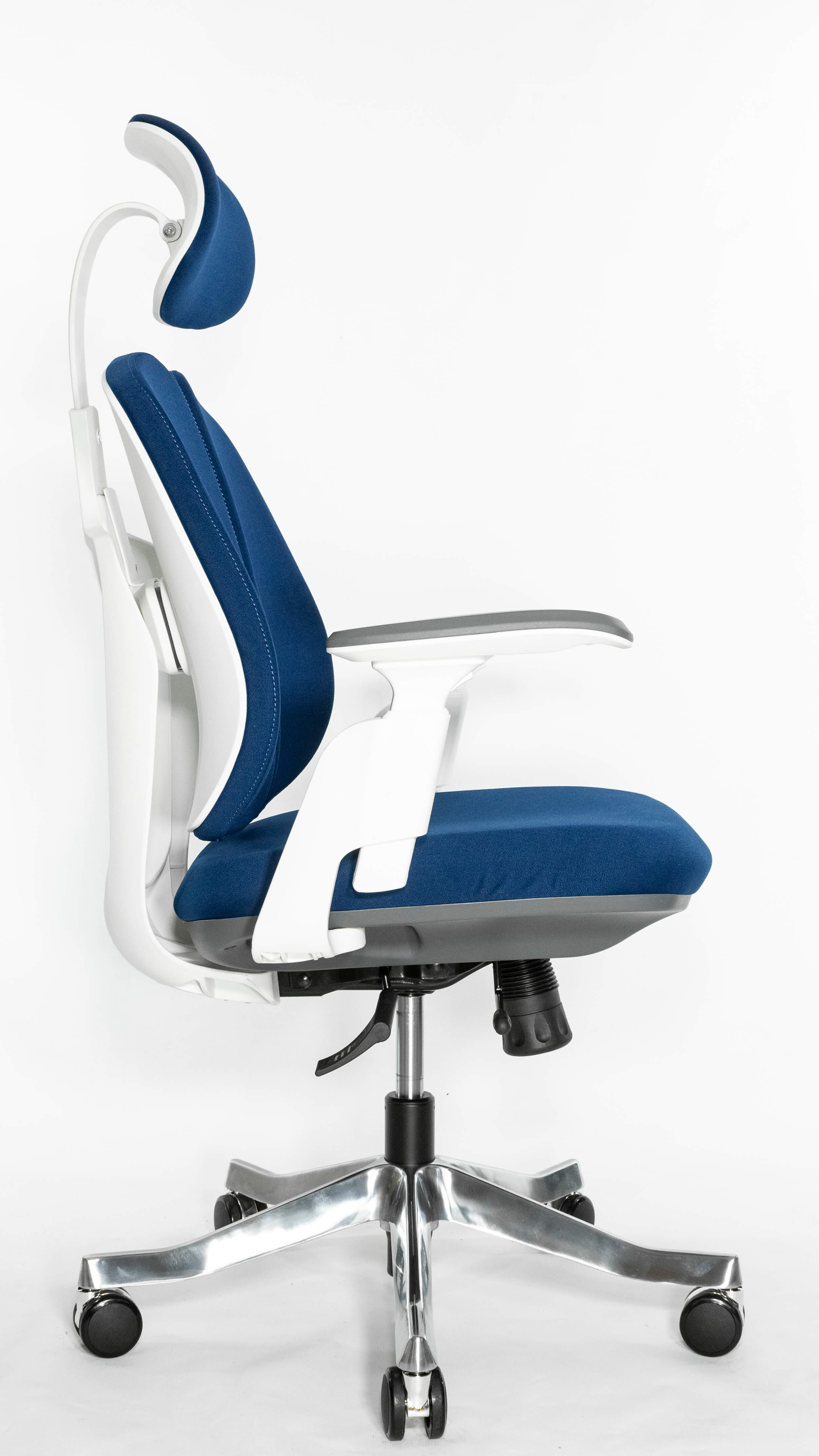Ортопедическое кресло Falto ORTO-BIONIC A92-2W Fabrik-WH-BL (каркас светлый / ткань BLUE)
