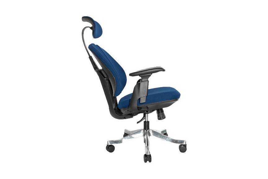 Ортопедическое кресло Falto ORTO-BIONIC А-92-2 Fabrik (черный каркас, ткань BLUE)