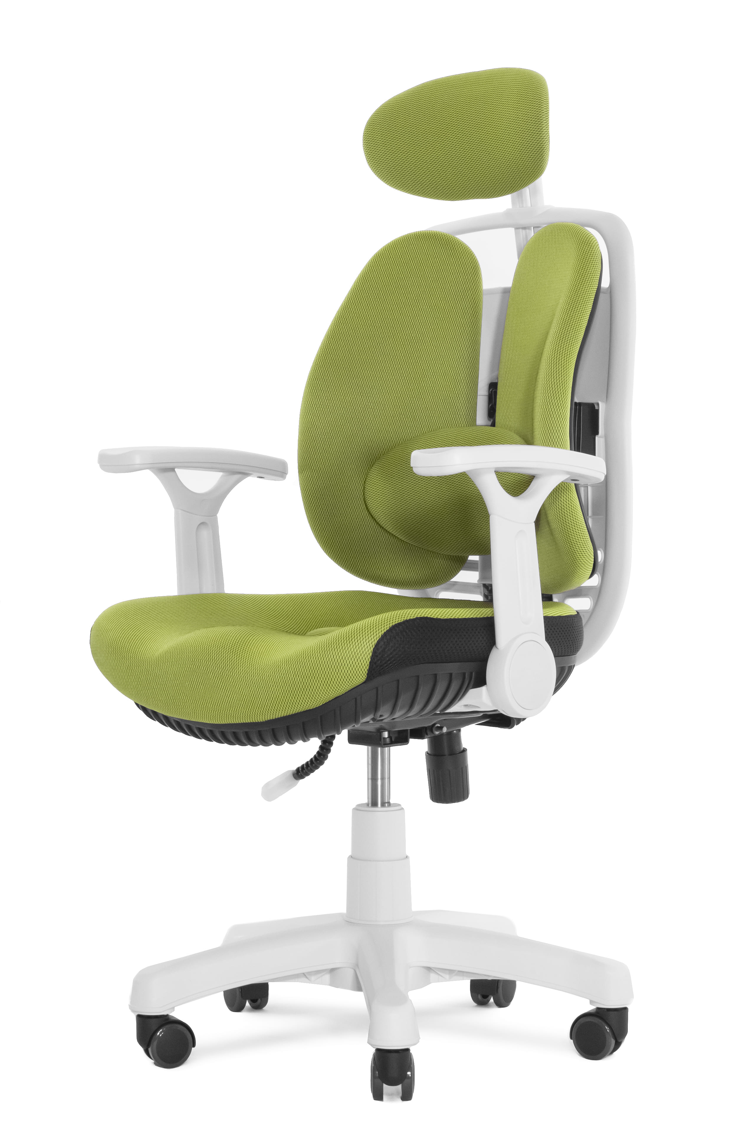 Ортопедическое кресло Falto Inno Health SY-1264 W-GN (каркас белый / спинка ткань зеленая / сиденье ткань зеленая)