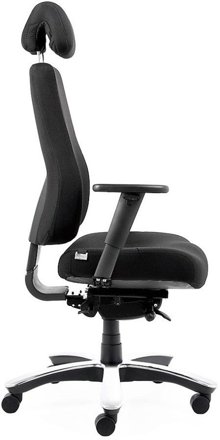 Ортопедическое кресло Falto DISPATCHER ORTO 02104H Fighter black 60999 (черный каркас / черная ткань / АЛ крестовина)