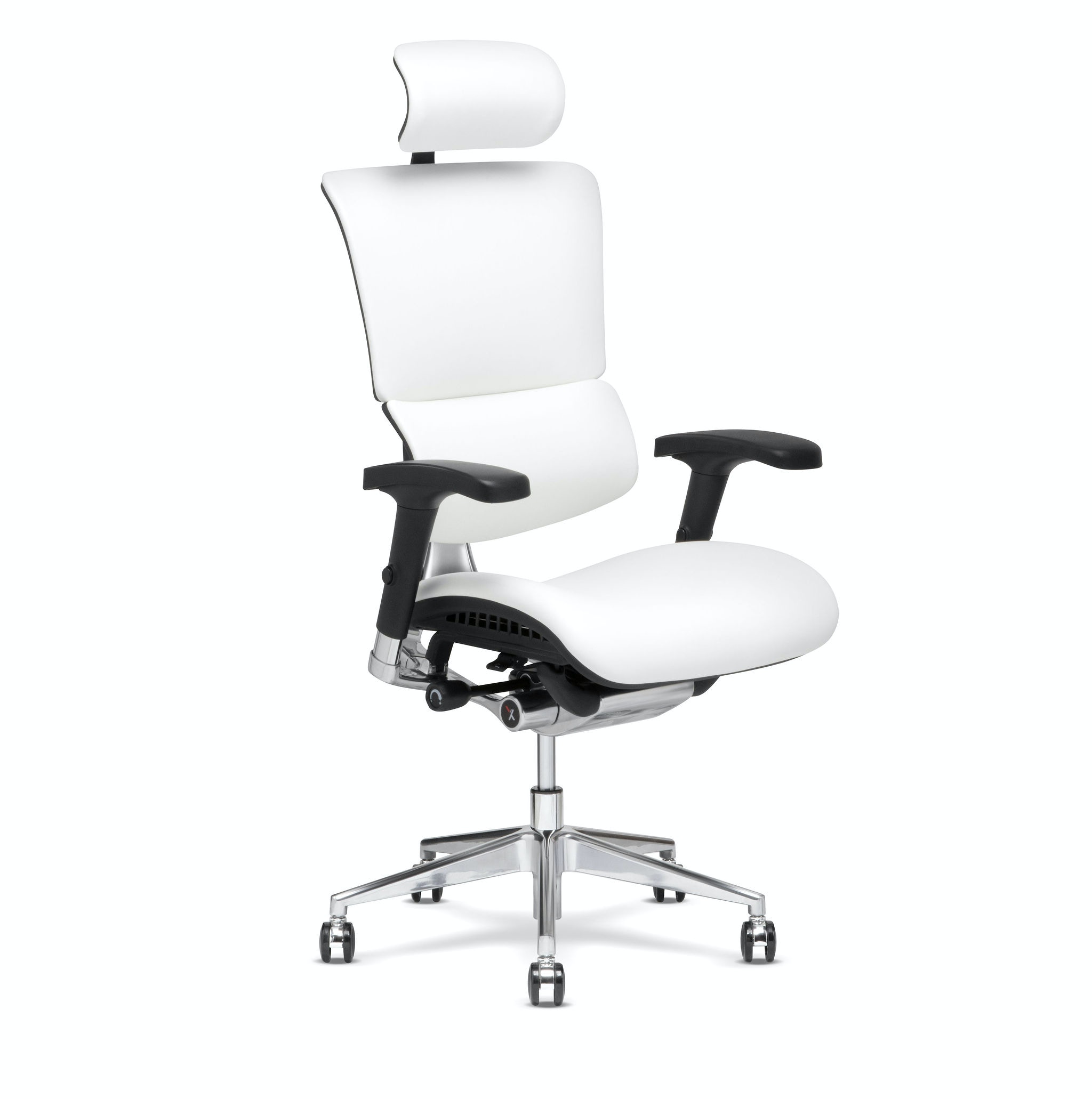Ортопедическое кресло Expert Sail SAL-01 (белая кожа / черный каркас)