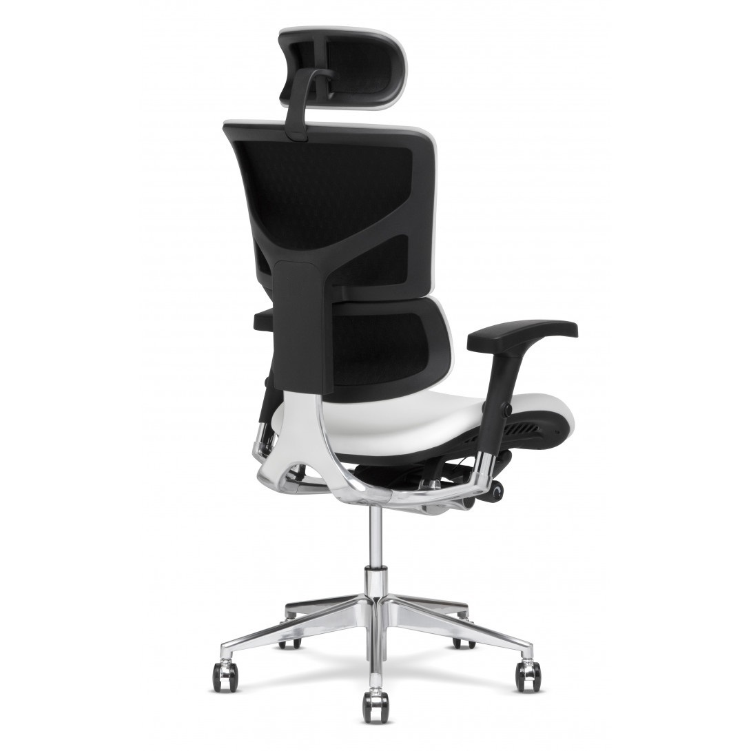 Ортопедическое кресло Expert Sail SAL-01 (белая кожа / черный каркас)
