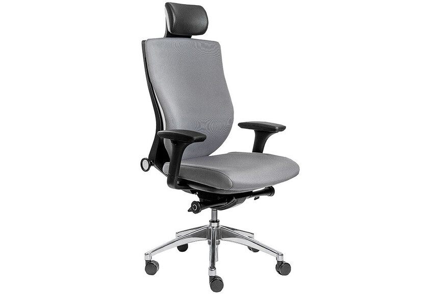 Эргономичное кресло Falto TRIUM TRI 11KALF-AL/GY-GY (каркас черный / спинка ткань серая / сиденье ткань серая)