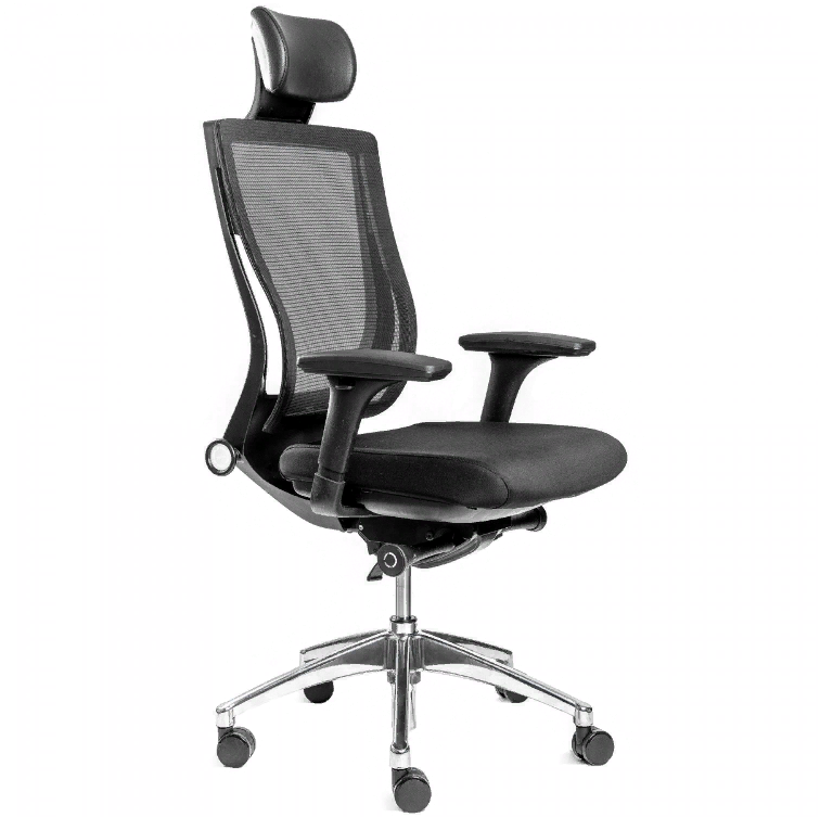 Эргономичное кресло Falto TRIUM TRI 11KALM-AL/BK-BK  (каркас черный / спинка сетка черная / сиденье ткань черная)