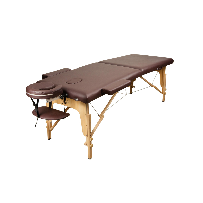 Складной массажный стол Atlas Sport 2-с, 60 см, деревянный (коричневый)