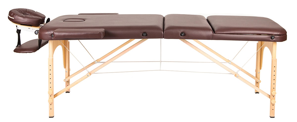 Складной массажный стол Atlas Sport 3-с, 70 см, деревянный (коричневый)