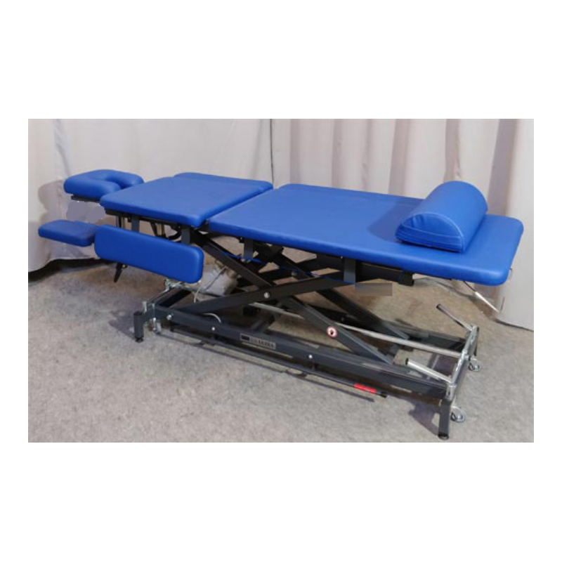 Стационарный массажный стол Fysiotech Professional X-2, 60 см, синий/рама серая
