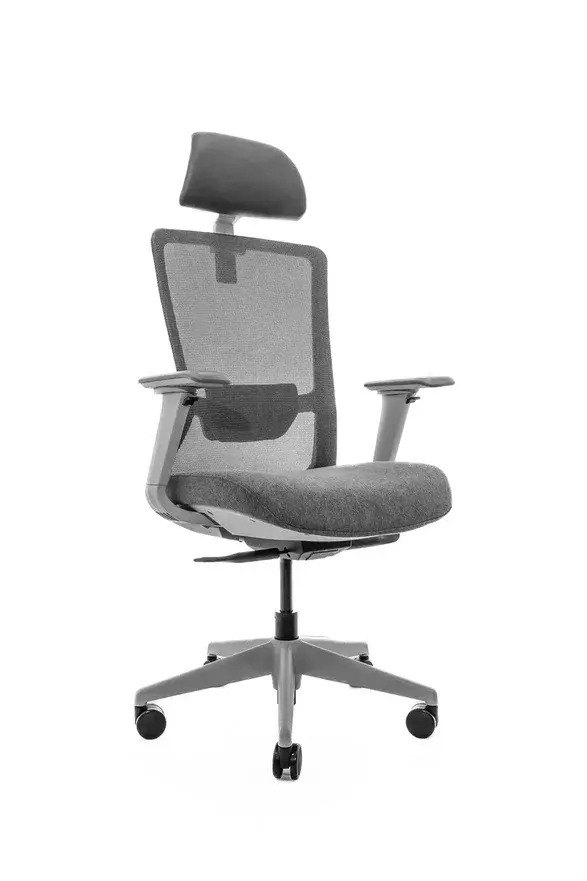 Эргономичное кресло Falto Kyoto (каркас серый, обивка ткань YY68-3 / сетка YD126-3)