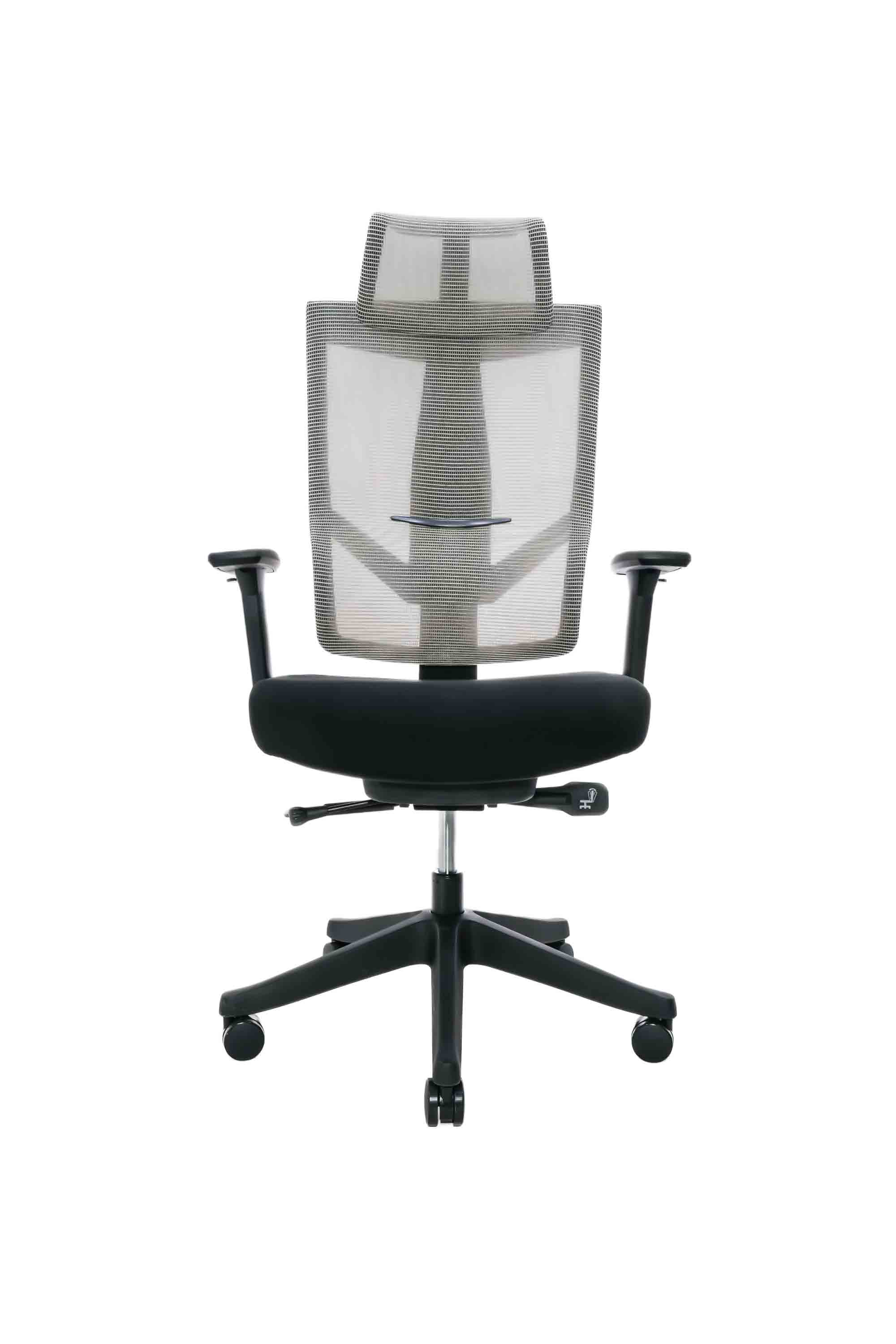 Эргономичное кресло Falto HOSHI Fabric (каркас чёрный, сидение ткань WT-805 чёрный, сетка KW-02 бежевый)