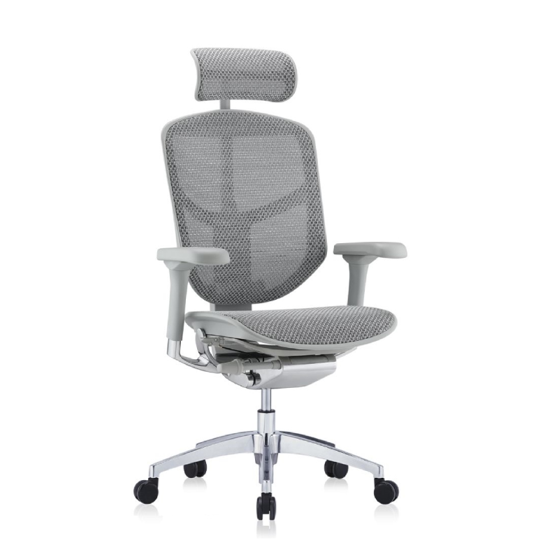Эргономичное кресло Falto Enjoy Elite 2 (серый каркас / сетка светлая T-168-B2  / крестовина металл)
