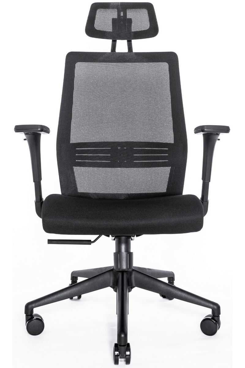 Эргономичное кресло Falto Soul Auto (автоматическая жёсткость качания, сетка, ткань, чёрный)