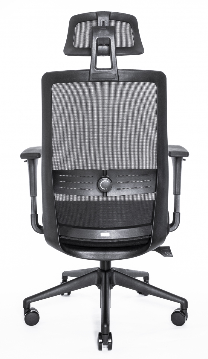 Эргономичное кресло Falto Soul Auto (автоматическая жёсткость качания, сетка, ткань, чёрный)