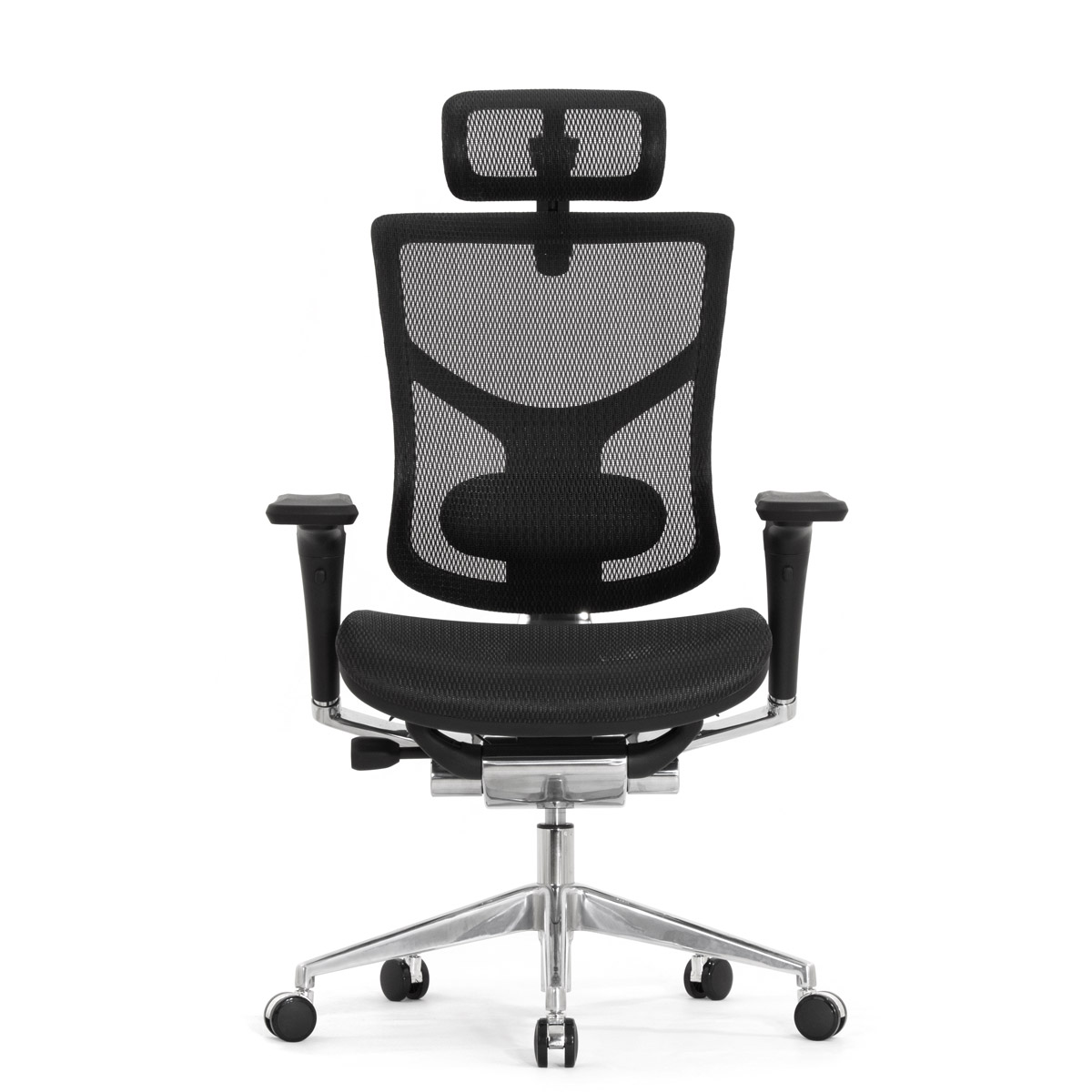 Компьютерное кресло Falto Star Ergo 2 (2D поясничный упор, подлокотники 6D (360), сетка, чёрный)