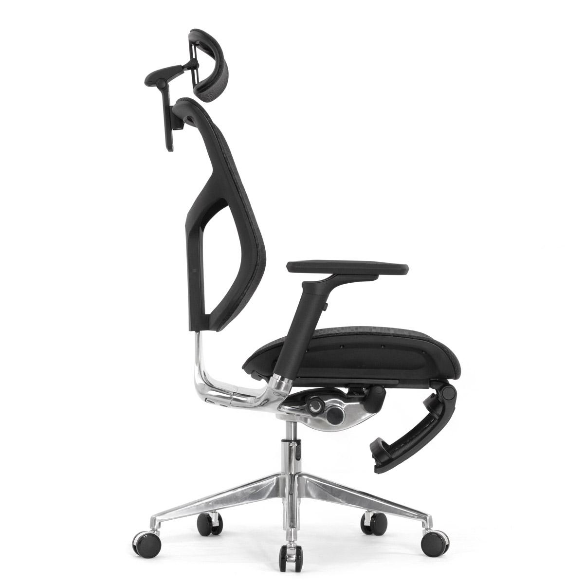 Эргономичное кресло Falto Star 2 с подножкой (подлокотники 6D (360), сетка, цвет чёрный)