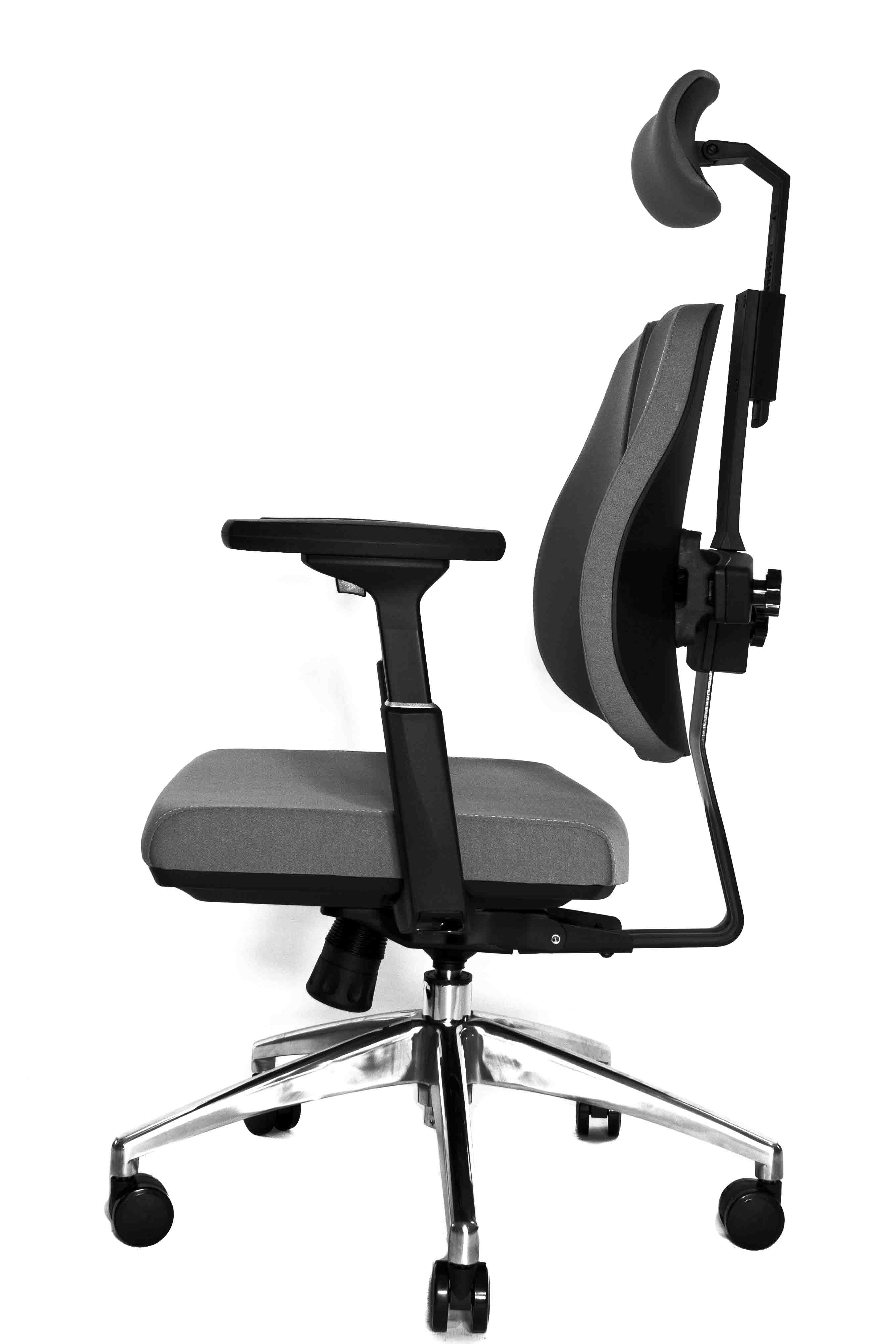 Ортопедическое кресло Falto ALPHA (корсетная спинка, ткань, тёмно-серый)