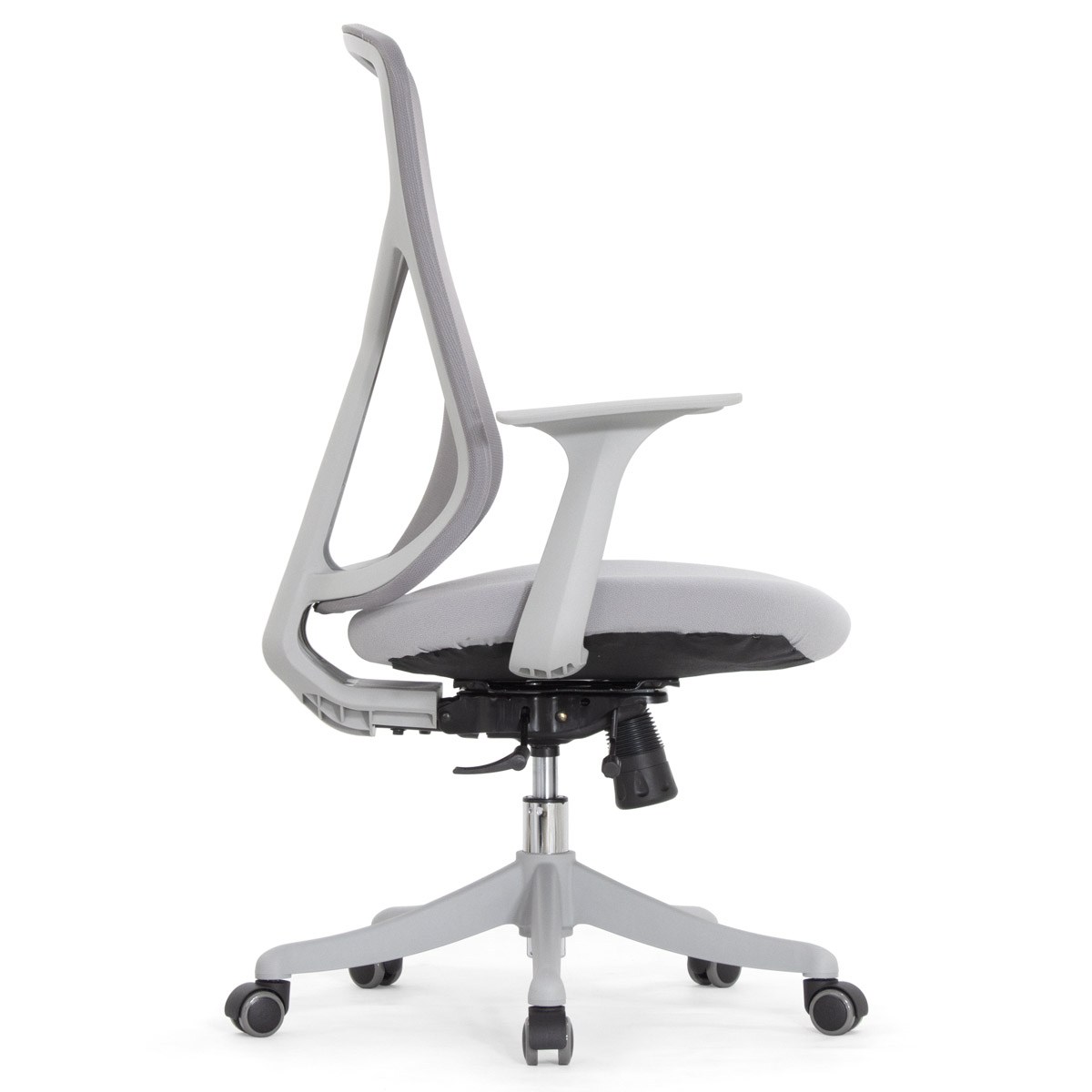 Эргономичное кресло Falto Кураж (без подголовника, сетка, ткань, серый)
