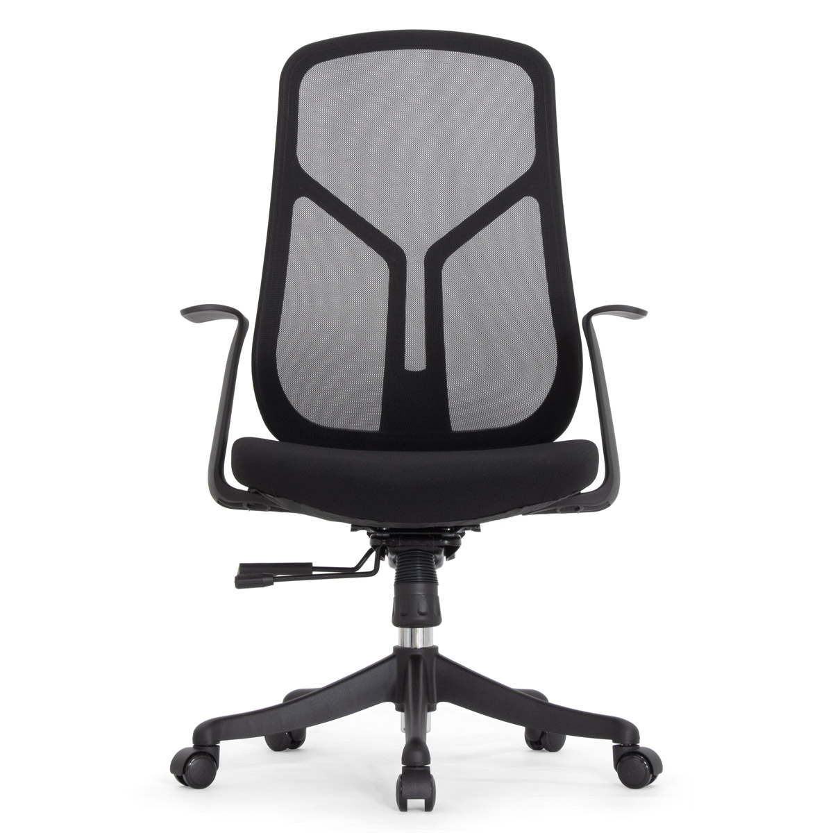 Эргономичное кресло Falto Кураж (без подголовника, сетка, ткань, черный)