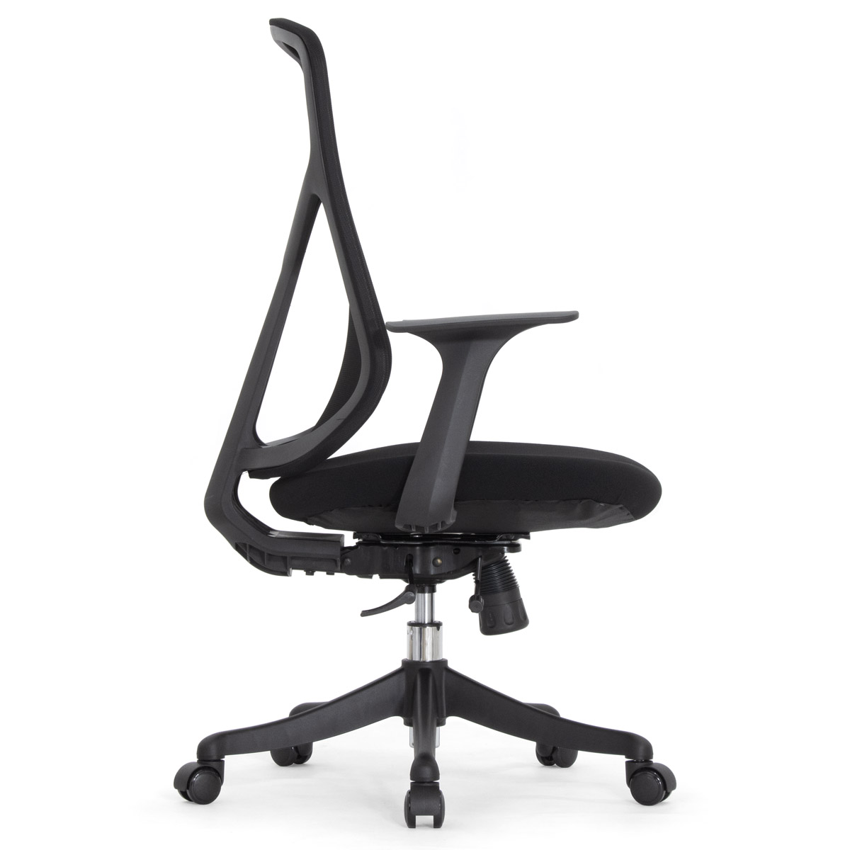 Эргономичное кресло Falto Кураж (без подголовника, сетка, ткань, черный)