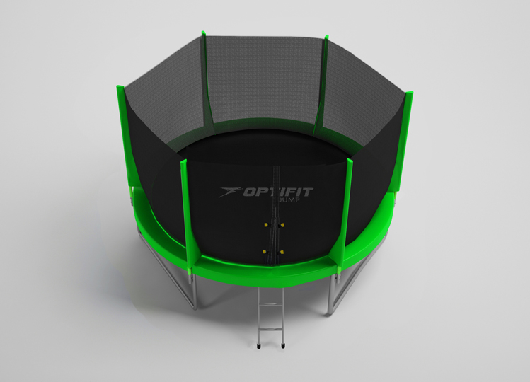 Батут Optifit Jump 8ft 2.44 м зеленый