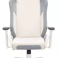 Геймерское кресло Zombie Fabric белый/серо-голубой с подголов., крестовина пластик (белый)