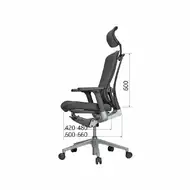 Эргономичное кресло Schairs AEON-P01S (каркас черный / хром)